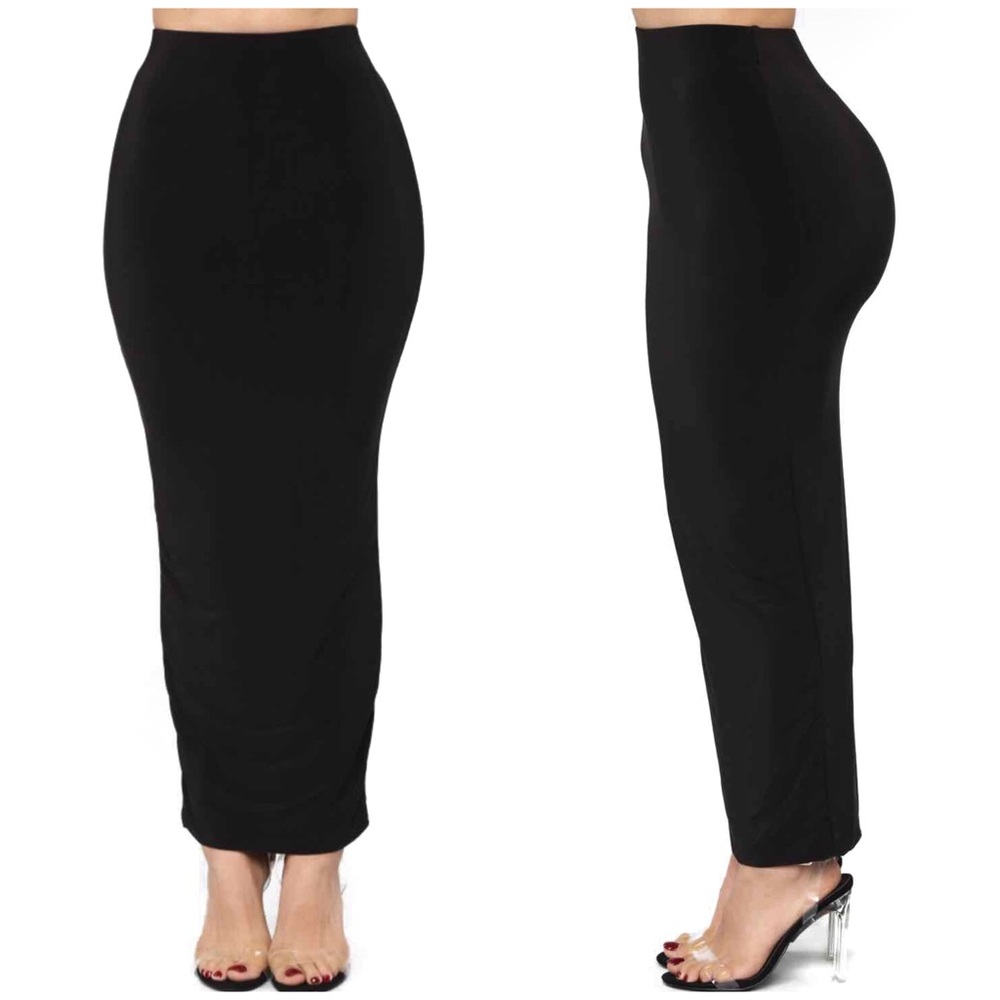 FashionNova Black Maxi Skirt